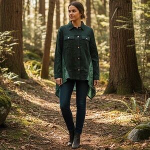 Davi & Dani Bandana Print Jean Jacket - Oversized